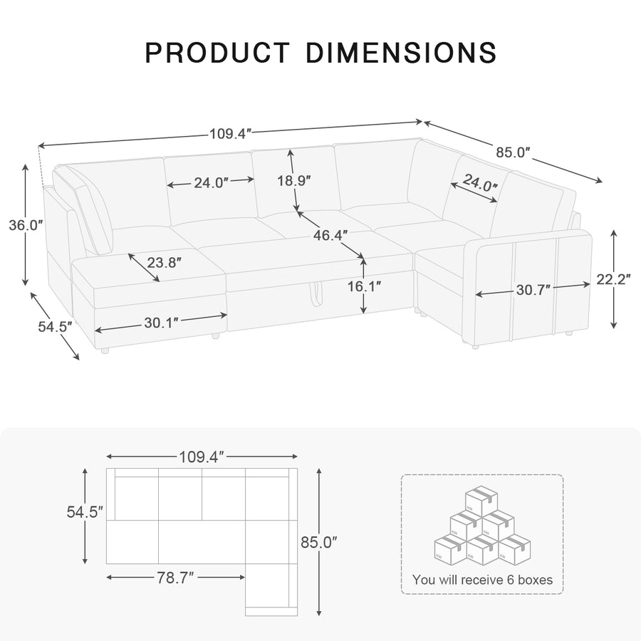 7-Seat-U-Shaped-Pullout-Sectional-dimension