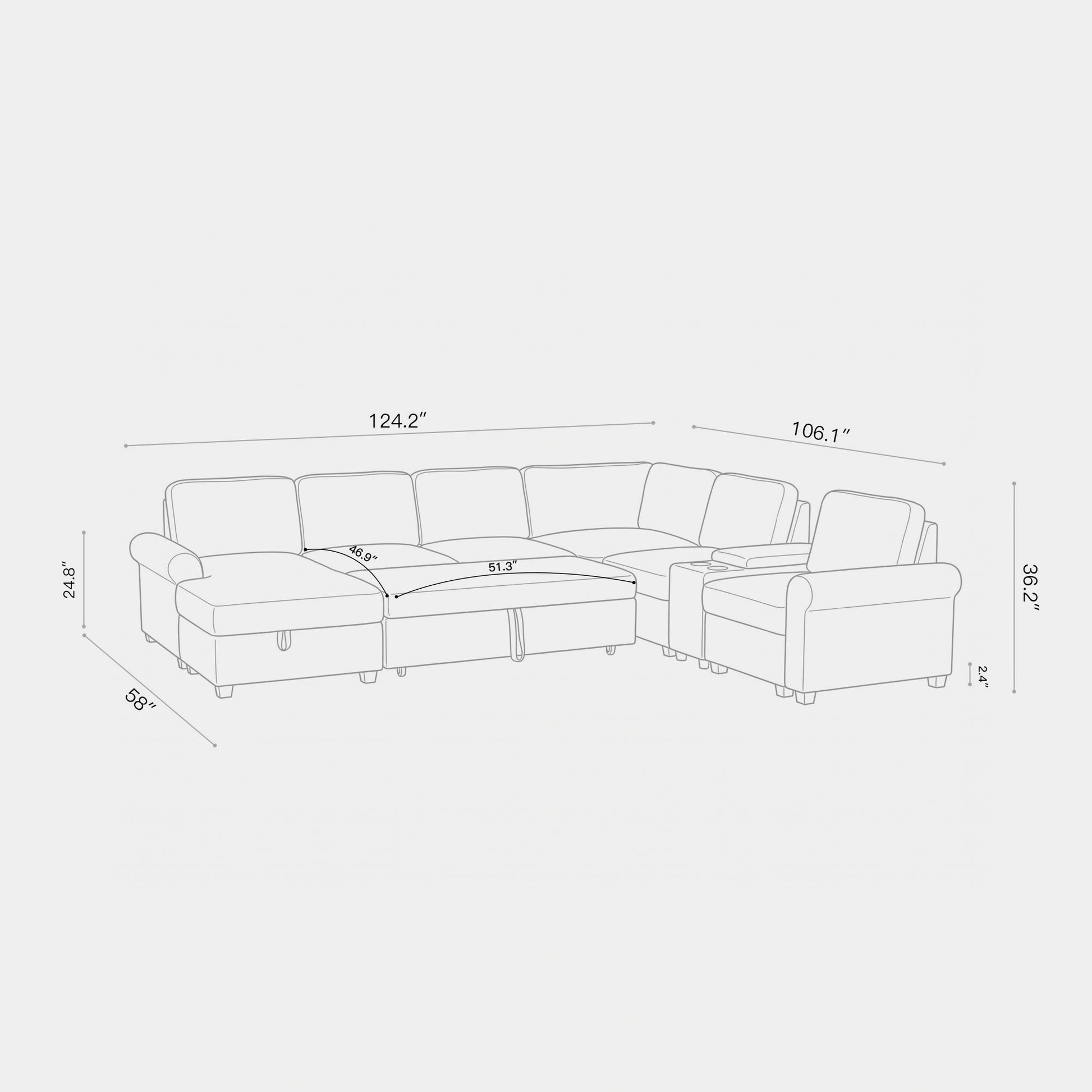 6-Seats-Pullout-Sectional-with-Console-dimension