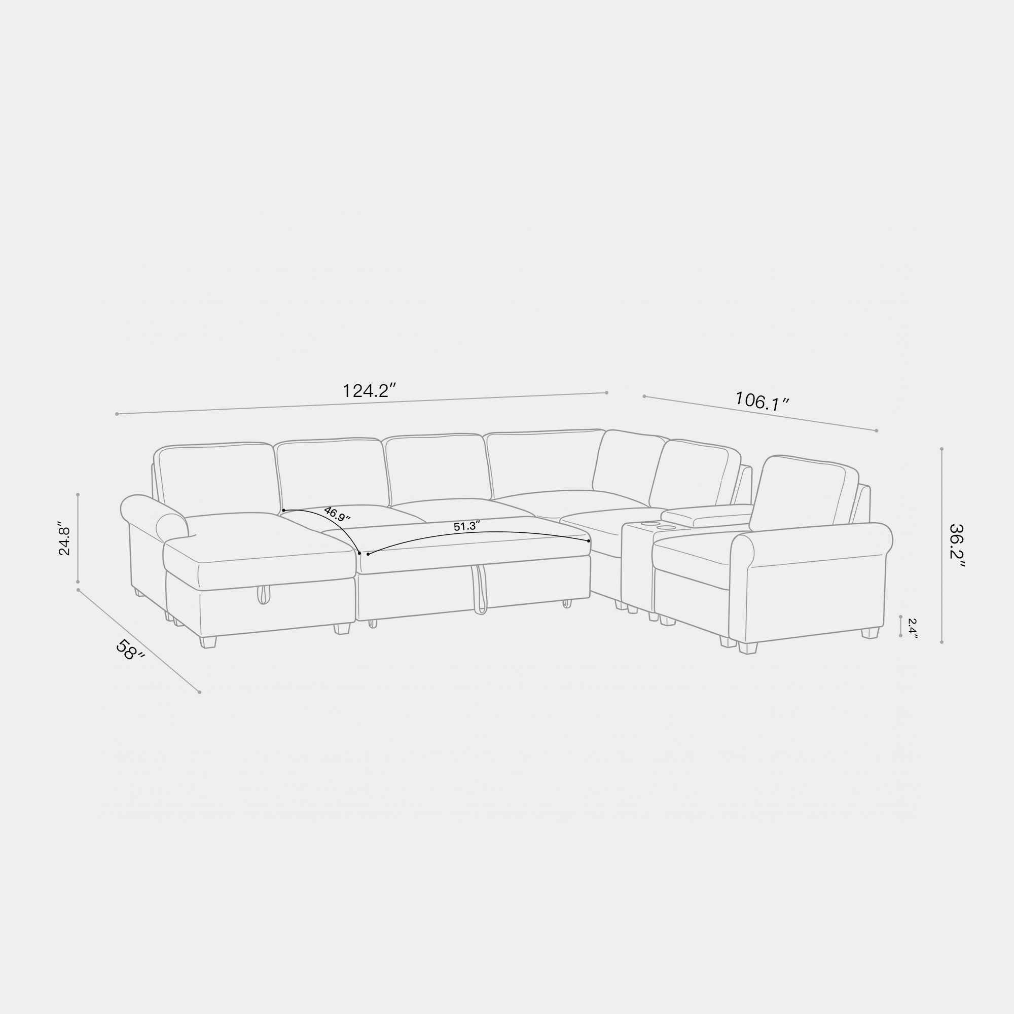 6-Seats-Pullout-Sectional-with-Console-dimension