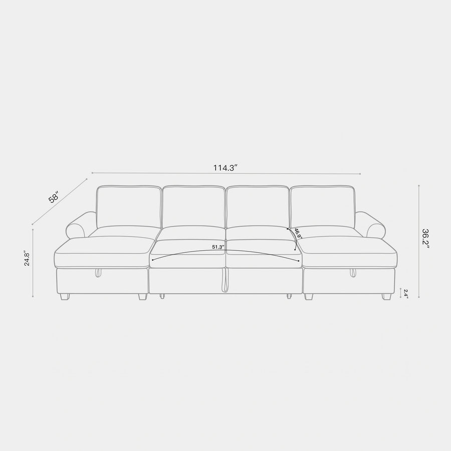 6-Seat-U-Shaped-Pullout-Sectional-dimension