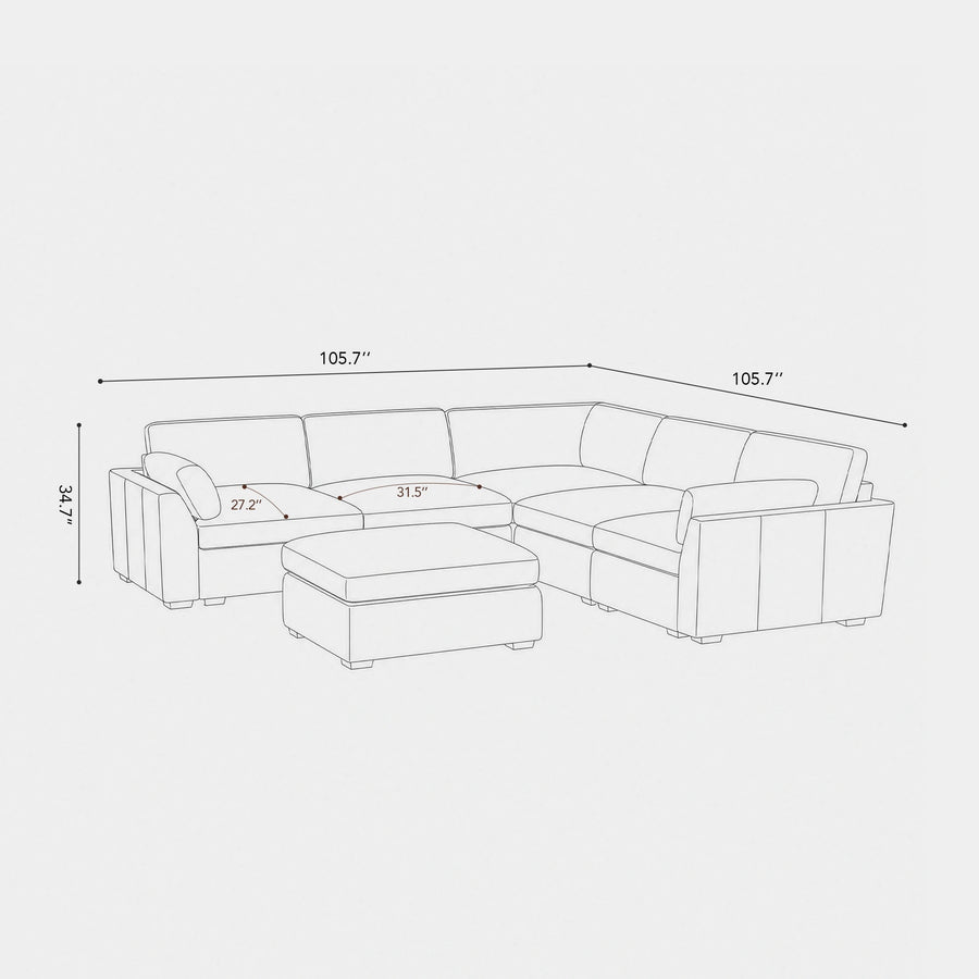6-Seat-U-Shaped-Sectional-with-Return-dimension