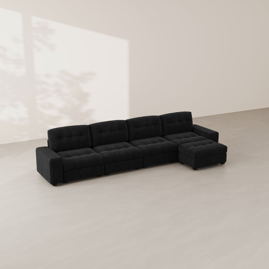 Obsidian-Black-/-Corduroy-4-Seat-L-Shaped-Sectional-with-Ottoman