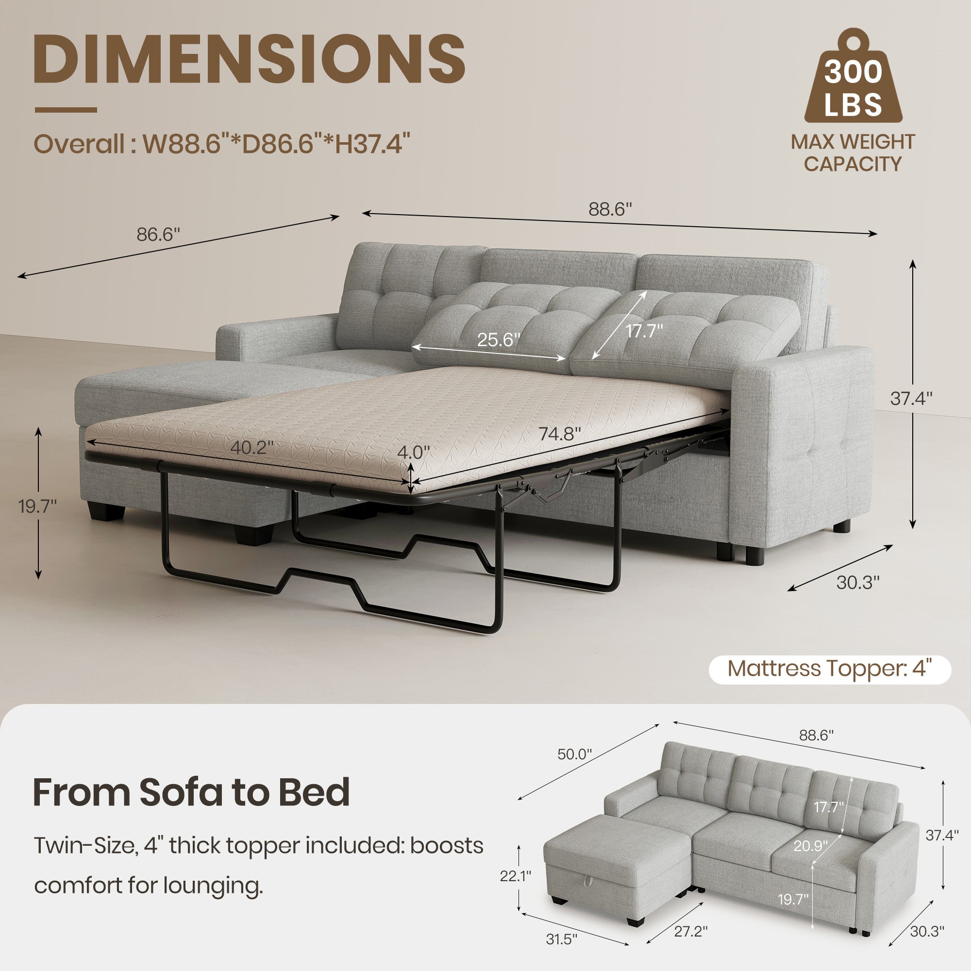 Cloud-Grey-/-Chenille-4-Seat-L-Shaped-Pullout-Sectional-dimension