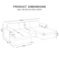 3-Seat-U-Shaped-Double-Chaise-Sectional-dimension