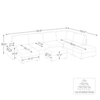 5-Seat-L-Shaped-Sectional-with-2-Ottomans-dimension