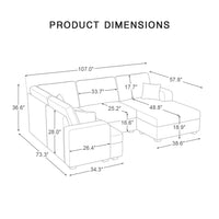 4-Seat-U-Shaped-Right-Chaise-Sectional-dimension