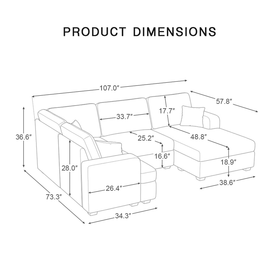4-Seat-U-Shaped-Right-Chaise-Sectional-dimension