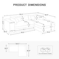 3-Seat-Right-Chaise-Sectional-dimension