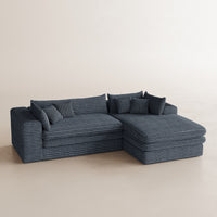 Pewter-Grey-/-Corduroy-3-Seat-Right-Chaise-Sectional