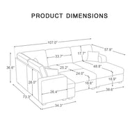 5-Seat-Right-Chaise-Pit-Sectional-dimension