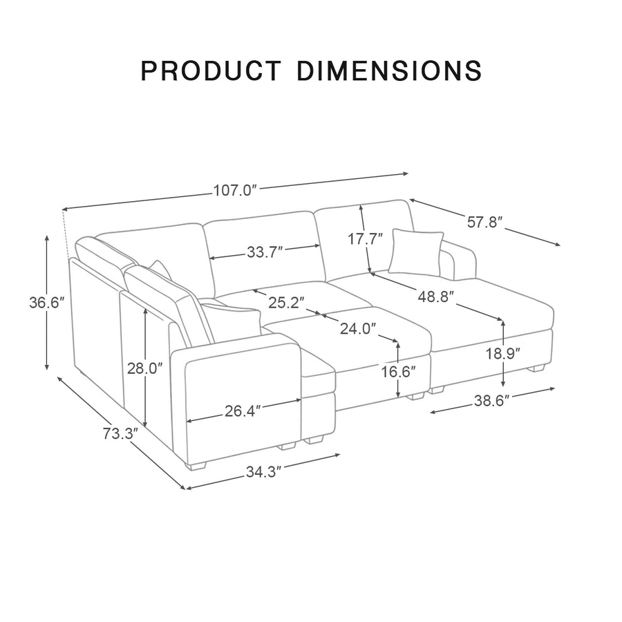 5-Seat-Right-Chaise-Pit-Sectional-dimension