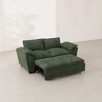 Moss-Green-/-Chenille-Pullout-Loveseat