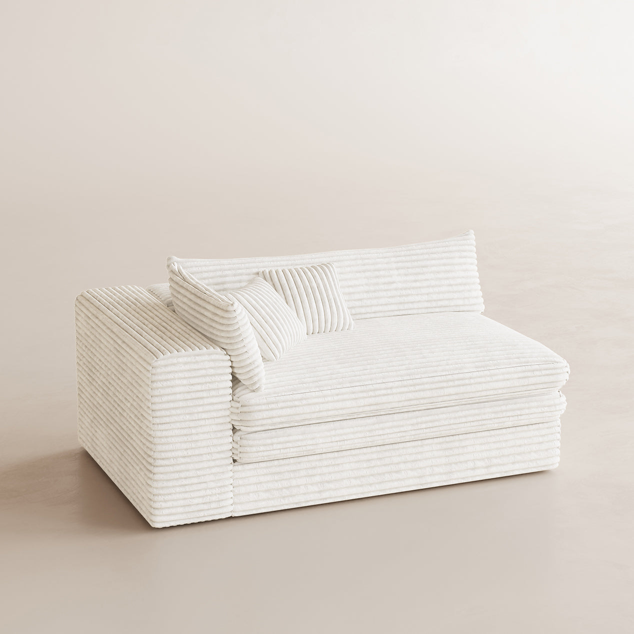 Corduroy-White-Beige-A-Left-Double-Seat