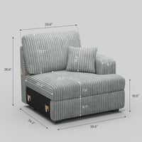 Frosted-Grey-/-Corduroy-Module-Right-Seat-dimension
