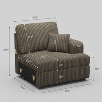 Mink-Brown-/-Corduroy-Module-Right-Seat-dimension