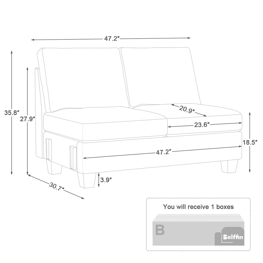 Module-Loveseat-dimension