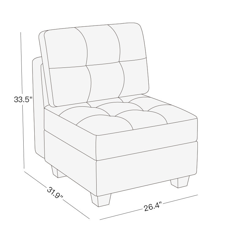 Belffin Modular Chenille Tufted Seats