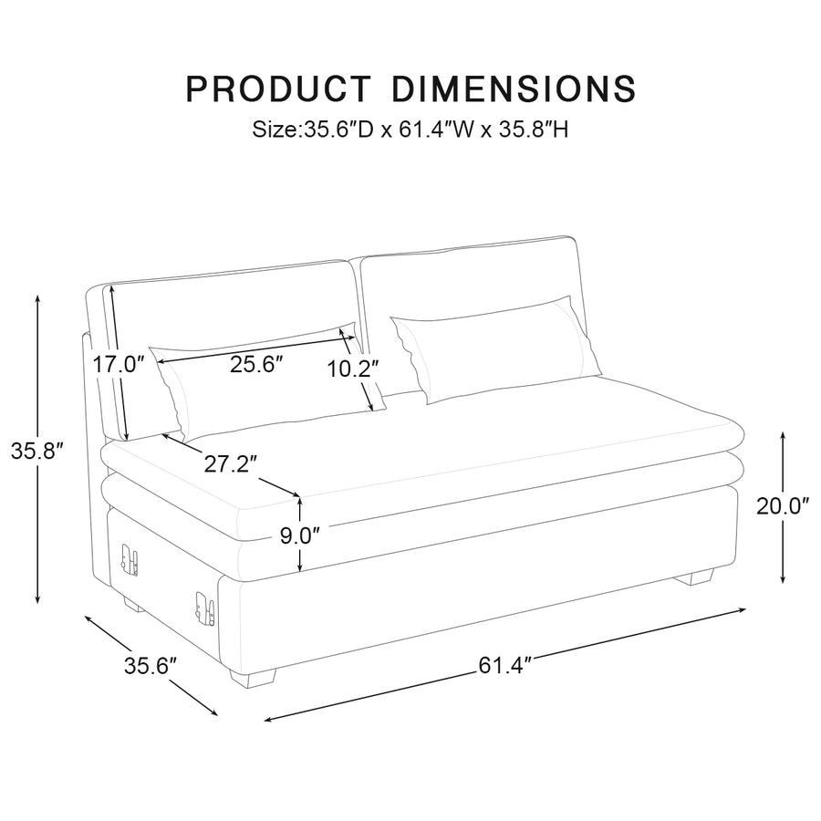 Module-Loveseat-dimension