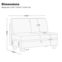 Module-Loveseat-dimension