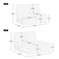 Module-Pullout-Loveseat-dimension