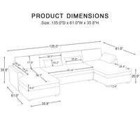 4-Seat-U-Shaped-Double-Chaise-Sectional-dimension