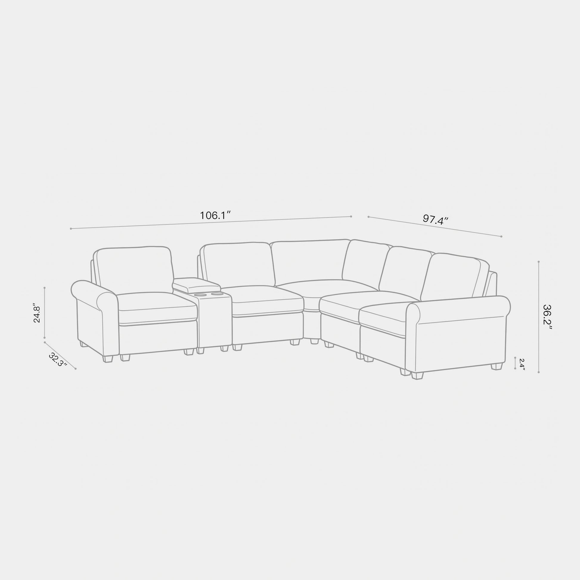 5-Seats-Corner-Sectional-with-Console-dimension