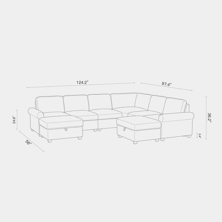 8-Seat-U-Shaped-Sectional-dimension