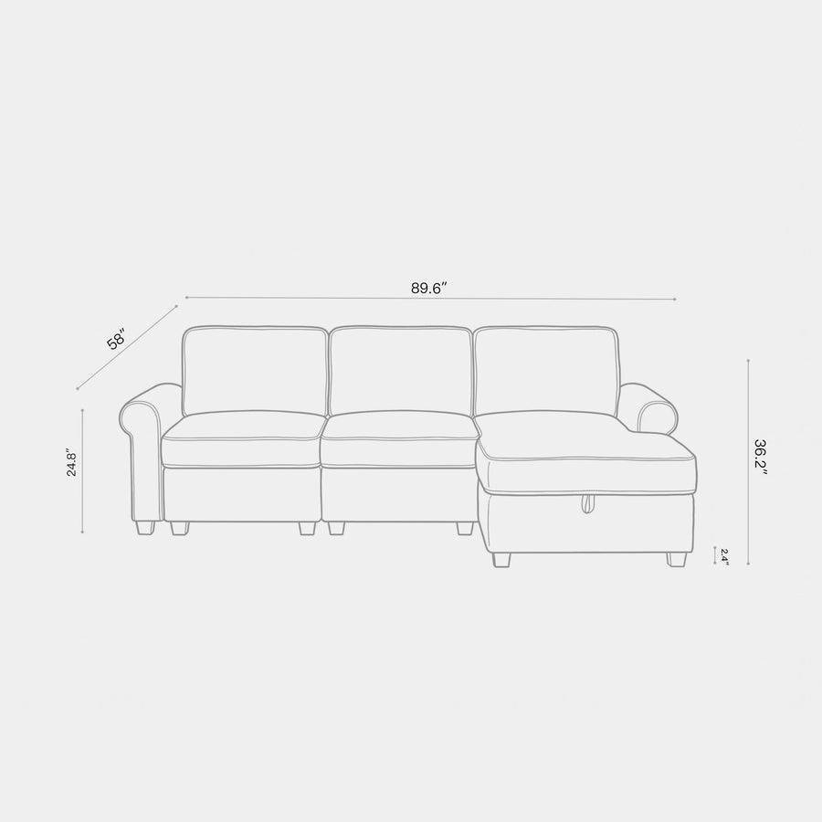 4-Seat-L-Shaped-Sectional-dimension