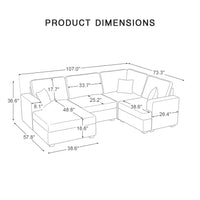 4-Seat-U-Shaped-Left-Chaise-Sectional-dimension