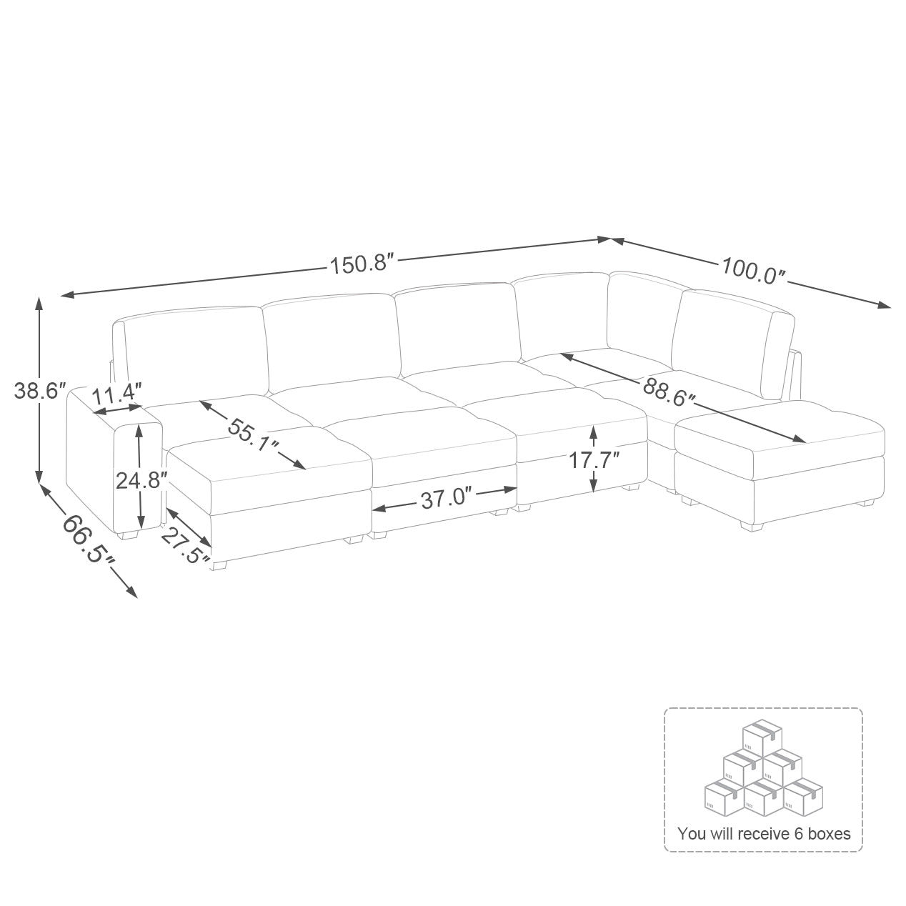b+d+e+f+2g-dimension