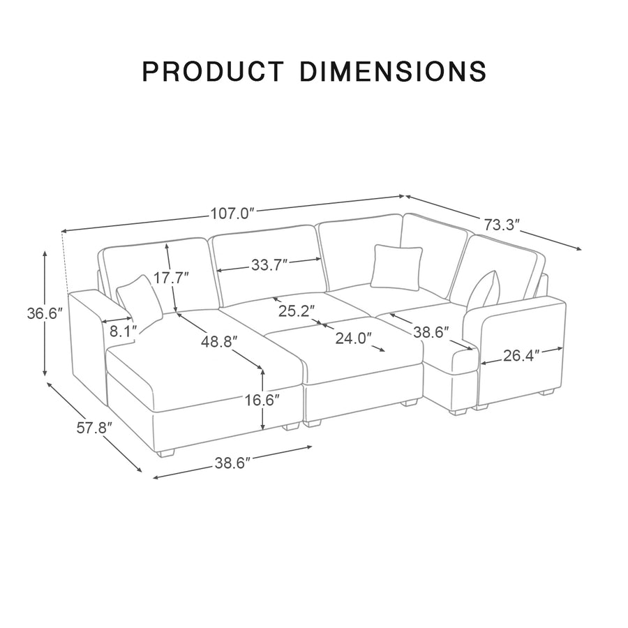 5-Seat-Left-Chaise-Pit-Sectional-dimension