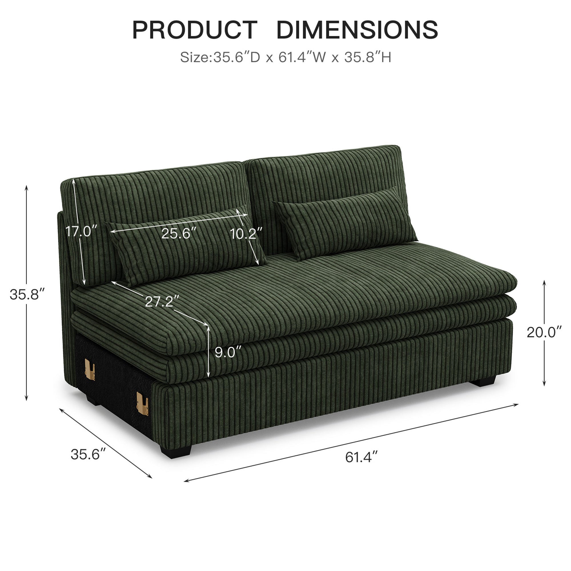 corduroy-olivewood-green-b-double-seat-dimension