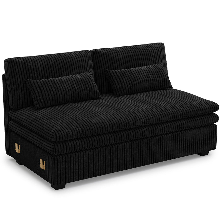Obsidian-Black-/-Corduroy-Module-Loveseat