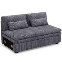 Pewter-Grey-/-Corduroy-Module-Loveseat
