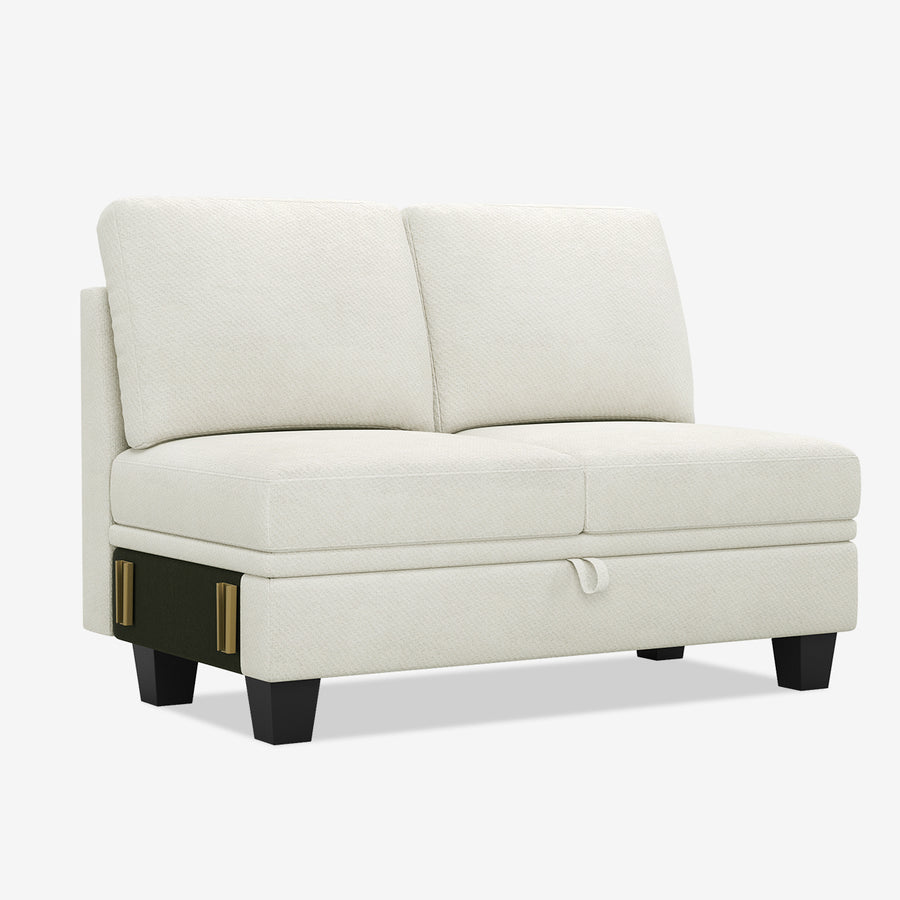 Misty-White-/-Chenille-Module-Loveseat