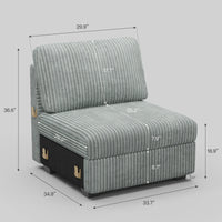 Frosted-Grey-/-Corduroy-Module-Seat-dimension