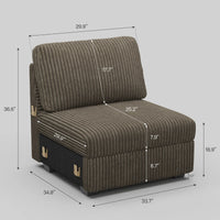 Mink-Brown-/-Corduroy-Module-Seat-dimension