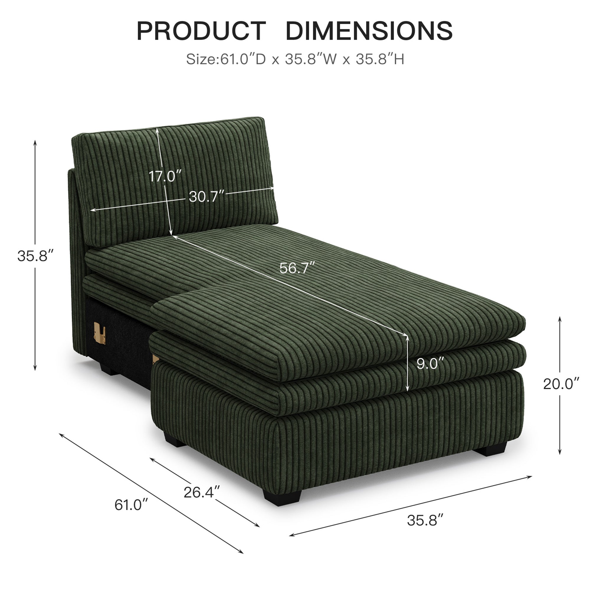 corduroy-olivewood-green-cl-left-chaise-dimension
