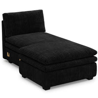 Obsidian-Black-/-Corduroy-Module-Armless-Left-Chaise