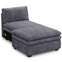 Pewter-Grey-/-Corduroy-Module-Armless-Left-Chaise