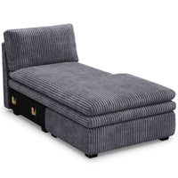 Pewter-Grey-/-Corduroy-Module-Armless-Right-Chaise