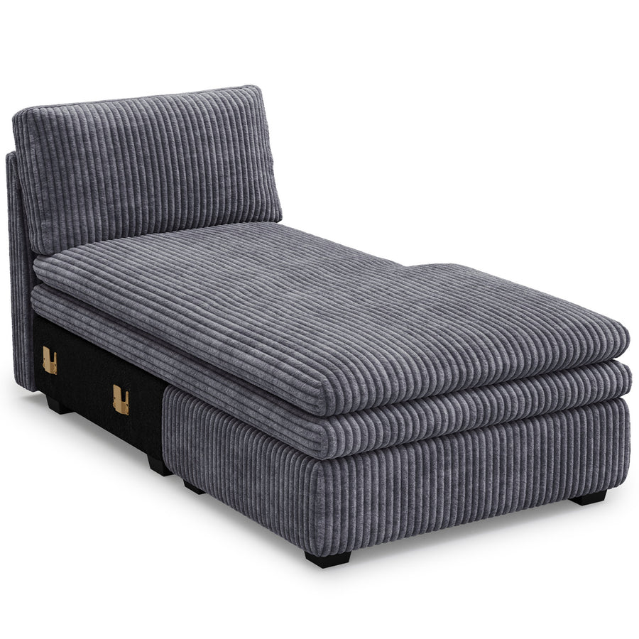 Pewter-Grey-/-Corduroy-Module-Armless-Right-Chaise
