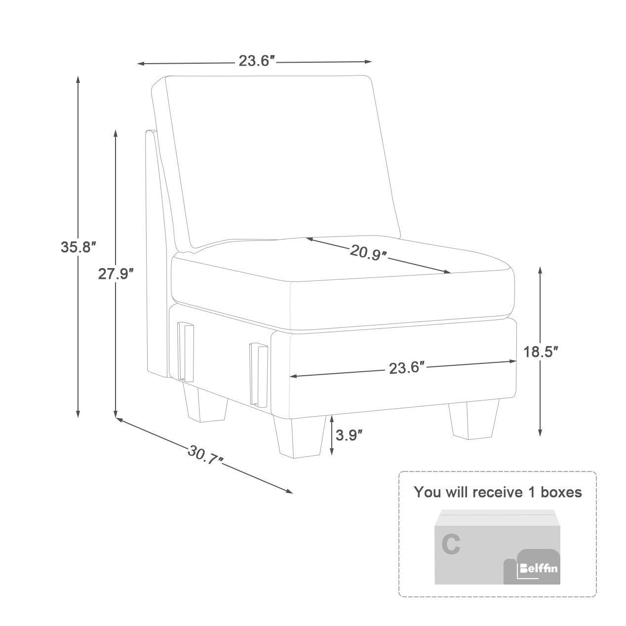 c-single-seat-dimension