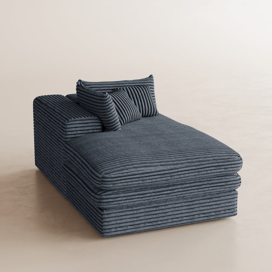Pewter-Grey-/-Corduroy-Module-Left-Arm-Chaise