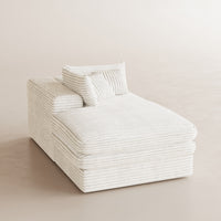 White-Beige-/-Corduroy-Module-Left-Arm-Chaise