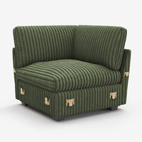Olivewood-Green-/-Corduroy-Module-Corner-Seat