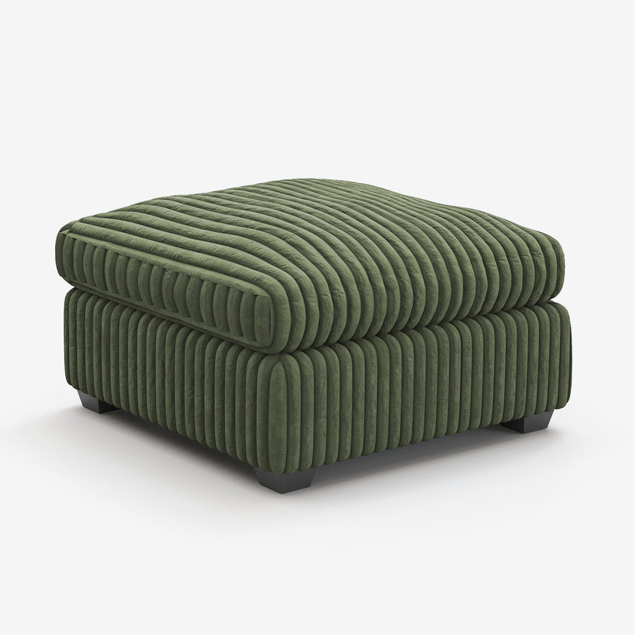 Olivewood-Green-/-Corduroy-Module-Ottoman