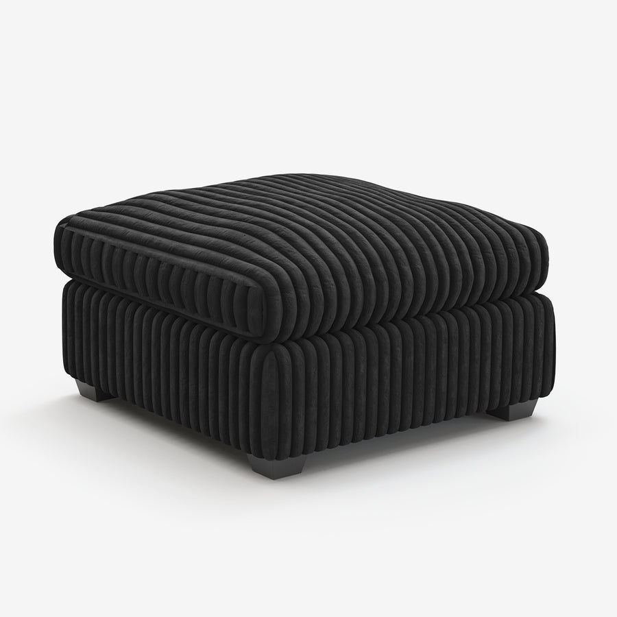 Obsidian-Black-/-Corduroy-Module-Ottoman