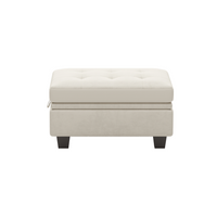 Cotton-Beige-/-Velvet-Module-Ottoman