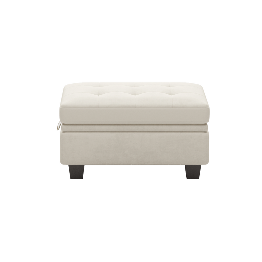 Cotton-Beige-/-Velvet-Module-Ottoman